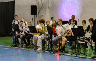 Na zdjęciu widoczni wychowankowie wchodzący w skład Orkiestry Dętej Mos Stargard